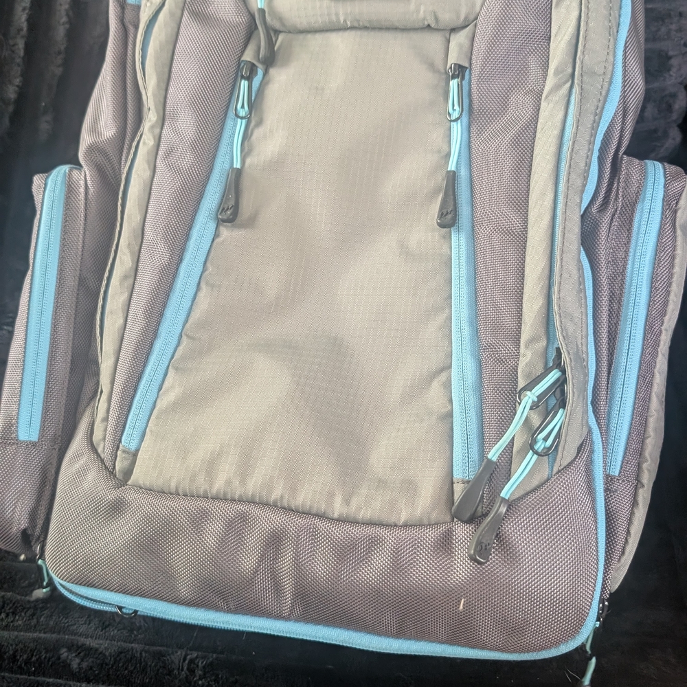 Kids' Brown and Blue Backpack